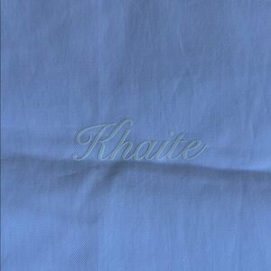 KHAITE Script Logo Embroidery in Light Blue